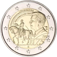 Luxemburg 2 Euro 2024 Guillaume II UNC France Mintmark Luxembourg - Lussemburgo