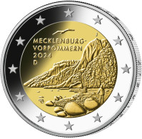 Duitsland 2 Euro 2024 Mecklenburg-Vorpommern UNC Munt Deutschland Germany Allemagne Germania - Allemagne