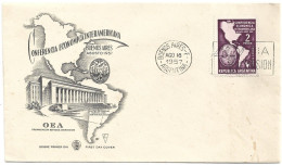 First Day Cover - Argentina, Inter-American Economic Conference, 1957, N°505 - FDC