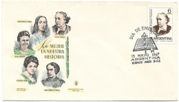 First Day Cover - Argentina, Importan Argentinian Women, 1967, N°507 - FDC