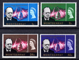 MONTSERRAT - 1966 CHURCHILL COMMEMORATION SET (4V) FINE MNH ** SG 179-182 - Montserrat