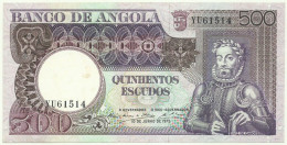 Angola - 500 Escudos - 10.6.1973 - Pick: 107 - Serie YU - Luiz De Camões - PORTUGAL - Angola