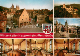 73766935 Heppenheim Bergstrasse Ortspartie Burg Gastraeume Marktplatz Heppenheim - Heppenheim