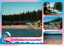 73732991 Ehrenfriedersdorf Erzgebirge Greifenbachstauweiher Badestrand Rutschbah - Ehrenfriedersdorf