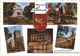 71830885 Loerrach Rathaus Marktplatz Zundlbrunnen Hebelpark Burgruine Roetteln L - Loerrach