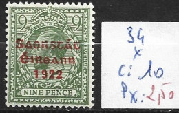 IRLANDE 34 * Côte 10 € - Unused Stamps