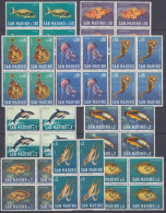 1966 San Marino 869VB-878VB Marine Fauna - Dolphins - Delfines
