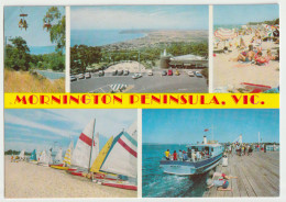 Australia VICTORIA VIC Multiviews MORNINGTON Rose No.1297 Postcard C1980s - Mornington Peninsula