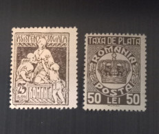 Roumanie 1921 Charity Stamps & 1946 -1647 Crown - Different Watermark - Used Stamps