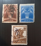 Roumanie 1932 National Fund For Aviation - Aviator - Inscription "TIMBRUL AVIATIEI"&  1955 Professions - Gebraucht