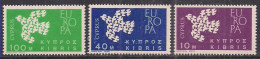 Cyprus 1962 QE2 Set Europa MM SG 206-208( E383 ) - Cyprus (...-1960)