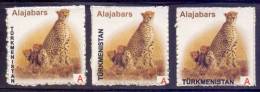 Turkmenistan 2008 Cheetahs Definitives Set Of 3 Stamps MNH - Turkmenistan