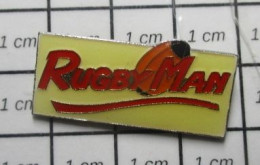 615D Pin's Pins / Beau Et Rare / SPORTS / RUGBY RUGBYMAN Par DEMONS & MERVEILLES - Rugby