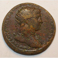 98 - 117 - TRAJAN - AS - CUIVRE - 11.2 GR - TRES BEAU + - The Anthonines (96 AD To 192 AD)