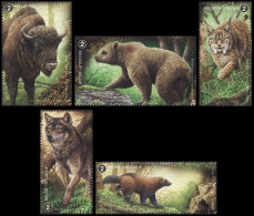 4935/4939**(BL291) Les/De - BIG 5 - 50 Ans Du Parc Animalier De/50 Jaar Wildpark Van/50 Jahre Tierpark Von - Han - BUZIN - Neufs