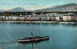 SUISSE - Genève - Quai Des Eaux-vines Et Le Mont-Blanc - Carte Postale Ancienne - Genève