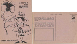 Carte Postale - Entier Postal De Service - Codifiez Vos Adresses Postales - 04860 Pierrevert - Pseudo-interi Di Produzione Ufficiale