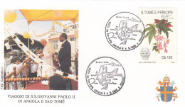 SAO TOME Cover 8-39,popes Travel 1992 - Papi