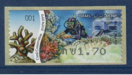 Israël, **, Yv D 71, Mi ATM 84, Corail, Plongeur, - Frankeervignetten (Frama)