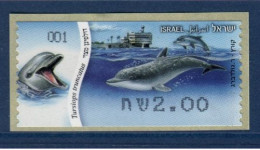 Israël, **, Yv D 72, Mi ATM 85, Grand Dauphin (Tursiops Truncatus), - Vignettes D'affranchissement (Frama)