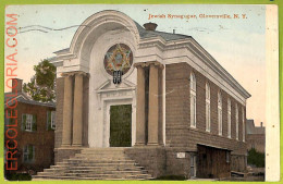 Af3589 - JUDAICA Vintage Postcard: USA - New York - Jewish Synagogue - Gloversville - Églises