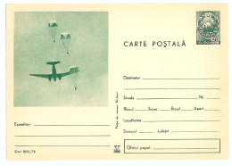 IP 74 - 15c Military, Airborne Troops, Romania - Stationery - Unused - 1974 - Paracaidismo