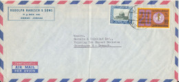 Jordan Air Mail Cover Sent To Denmark Topic Stamps - Jordanie