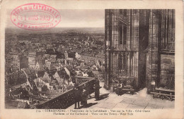 FRANCE - Strasbourg - Plateforme De La Cathédrale - Vue Sur La Ville - Coté Ouest - Carte Postale Ancienne - Strasbourg