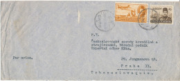 Egypt Air Mail Cover Sent To Czechoslovakia Cairo 28-2-1947 - Luftpost