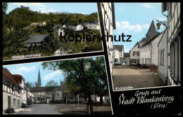 ÄLTERE POSTKARTE STADT BLANKENBERG SIEG MARKTPLATZ KIRCHSTRASSE BÄCKEREI WILLI PÜTZ RUF UCKERATH Hennef Ansichtskarte AK - Hennef