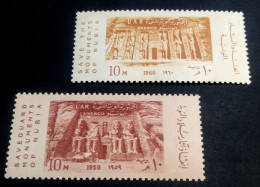 Egypt 1959 /60 -  Complete Set Of UN, Ramses II, Save Historic Monuments In Nubia - MNH - Unused Stamps