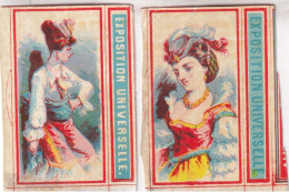 ETIQUETTE D ALLUMETTE(TOUSSAINT) EXPOSITION UNIVERSELLE (LOT DE 2 PIECES) - Boites D'allumettes - Etiquettes