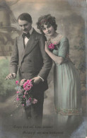 COUPLE - Croyez Vite à Mes Serments - Femme Appuyée Sur Son Mari - Carte Postale Ancienne - Paare