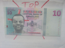 SWAZILAND 10 EMALANGENI 2015 Neuf (B.32) - Swasiland