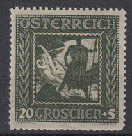 OOSTENRIJK - Michel  - 1926 - Nr 491 Type I - MH* - Ungebraucht