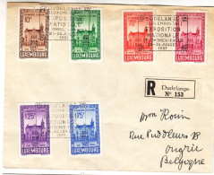 Luxembourg - Lettre Recom De 1937 ° - GF - Oblit Exposition De Dudelange - Exp Vers Ougrée - Valeur 75 Euros - Cartas & Documentos