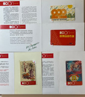 Mint Singapore Telecom Singtel GPT Phonecard - ECON, Set Of 4 Mint Cards With Folder - Singapour