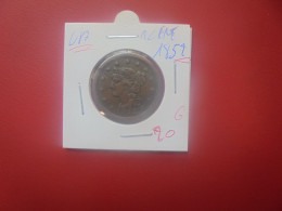 U.S.A Cent 1852 (A.6) - 1840-1857: Braided Hair