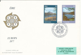 Ireland FDC 27-6-1977 EUROPA CEPT Complete Set Of 2 With Cachet - 1977