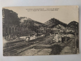 Méziéres-Charleville, La Gare Apres Le Depart Des Allemands, Zerstörter Bahnhof 1918 - Charleville