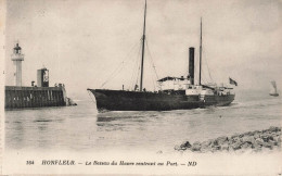 FRANCE - Honfleur - Le Bateau Du Havre Rentrant Au Port - Carte Postale Ancienne - Honfleur
