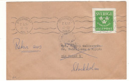Suède - Lettre Militaire De 1957 - Oblit Stockholm - Exp Vers L'Egypte - Cachet Bataillon FN Suédois - - Militaire Zegels