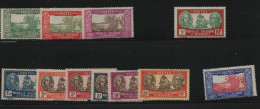 LOT 339 -NOUVELLE CALEDONIE N° 147-148-150-154-156-157-158-159-160-161 & 182 ** - Cote 37,50 € - Neufs