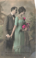 COUPLE - Pourquoi Ne Pas Croire Aux Serments D'amour - Couple Se Tenant La Main - Carte Postale Ancienne - Paare