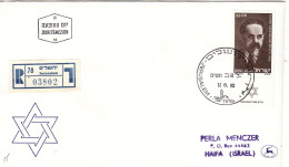 Israël - Lettre Recom De 1980 - Oblit Jerusalem - Exp Vers Haifa - - Storia Postale