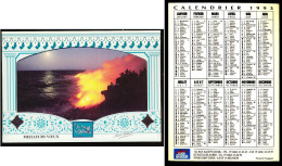 CPSM / CPM Triple Calendrier 1993 Ile De La REUNION Eruption Volcanique Volcan - Réunion