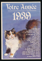 CPSM / CPM 10.5 X 15 Votre Année 1939 Signe Astral Chinois LE CHAT Avec Divers événements Intervenus Cette Année Là - Astrologie