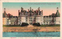 FRANCE - Chambord - Le Château - Façade Septentrionale - Carte Postale Ancienne - Chambord