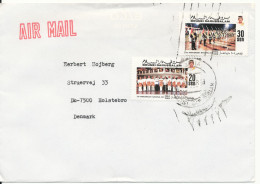 Brunei Darussalam Cover Sent To Denmark 1989 - Brunei (1984-...)