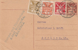Tchécoslovaquie Entier Postal Pour L'Allemagne 1922 - Postkaarten